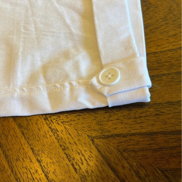 COZY White linen blend sustainable stretchy drawstring shorts Size XXL NWT - Picture 2 of 8